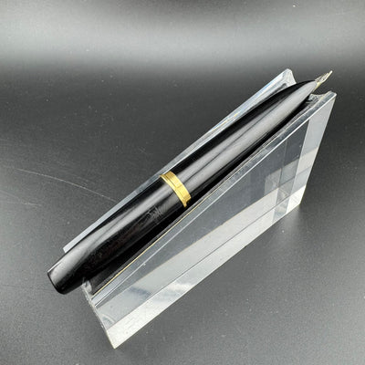 Platinum Black & Gold Pocket Fountain Pen 14K Gold Fine Nib