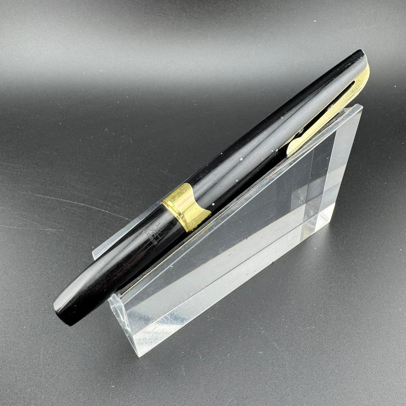Platinum Black & Gold Pocket Fountain Pen 14K Gold Fine Nib