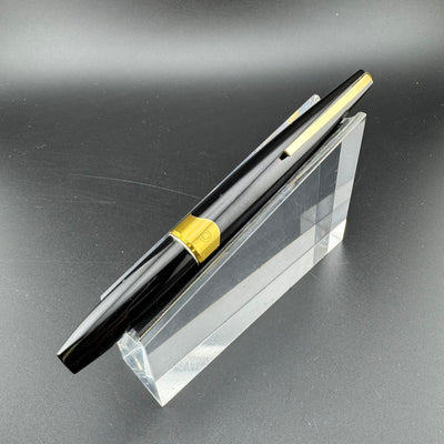 Platinum Black & Gold Pocket Fountain Pen 14K Gold Fine Nib