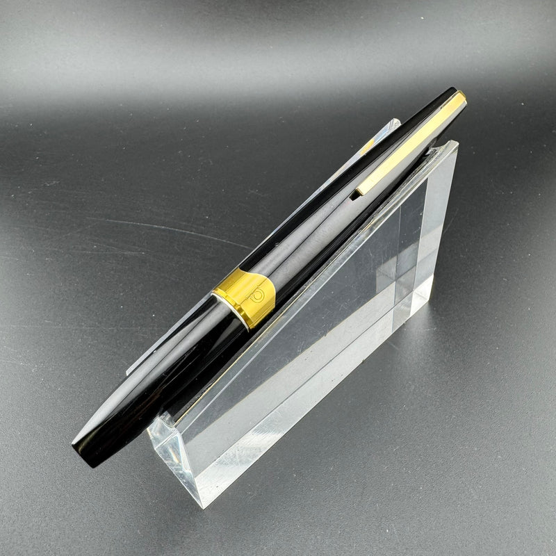 Platinum Black & Gold Pocket Fountain Pen 14K Gold Fine Nib