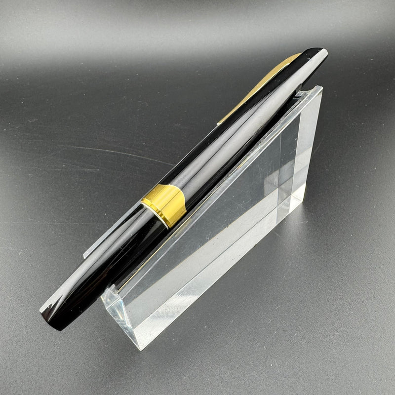 Platinum Black & Gold Pocket Fountain Pen 14K Gold Fine Nib