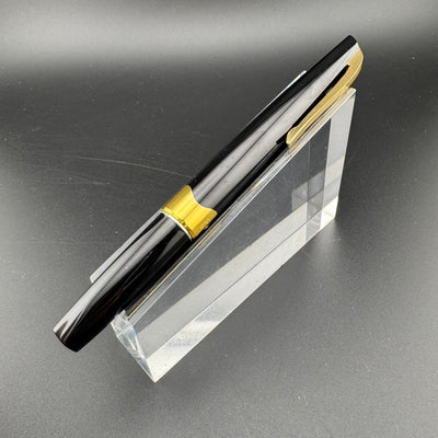 Platinum Black & Gold Pocket Fountain Pen 14K Gold Fine Nib