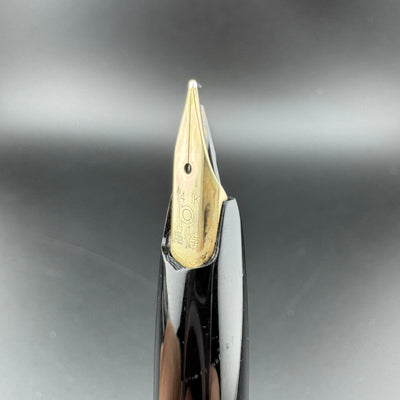 Platinum Black & Gold Pocket Fountain Pen 14K Gold Fine Nib