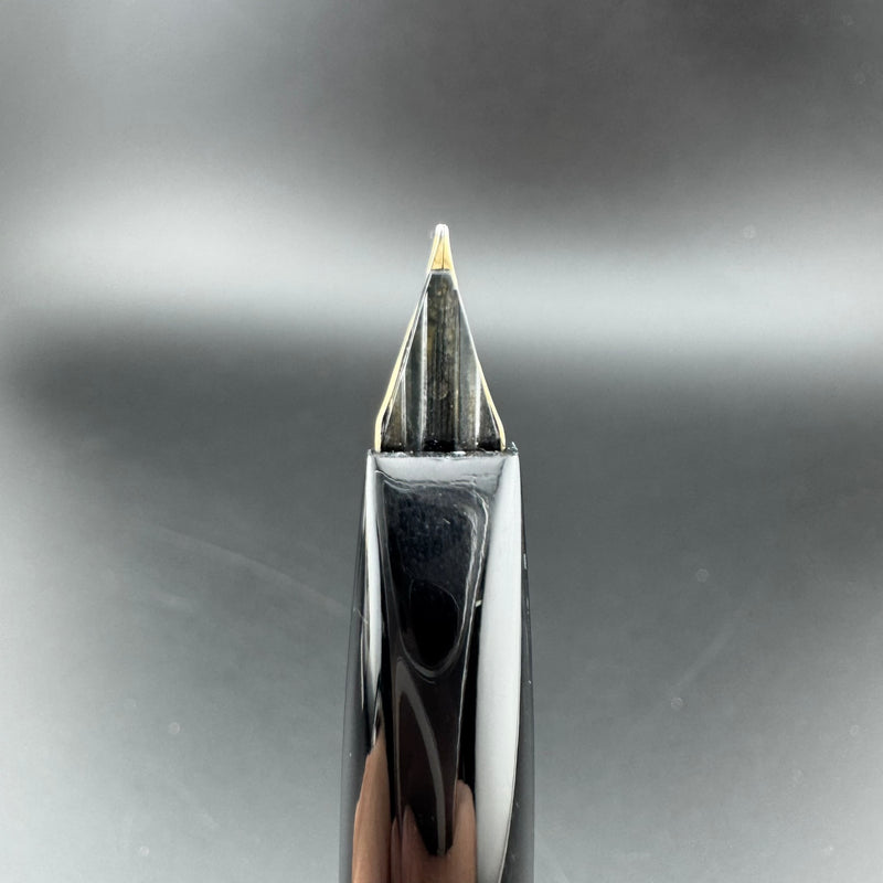 Platinum Black & Gold Pocket Fountain Pen 14K Gold Fine Nib