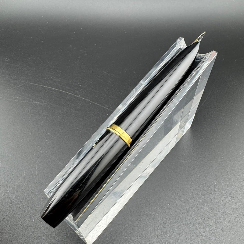 Platinum Black & Gold Pocket Fountain Pen 14K Gold Fine Nib