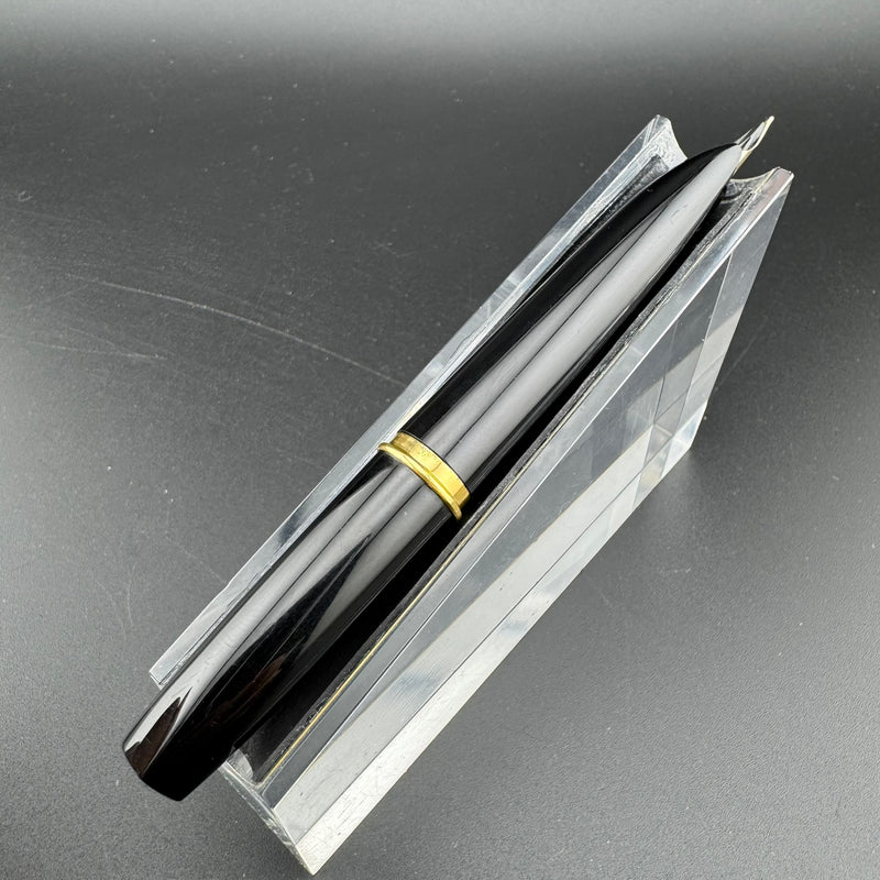 Platinum Black & Gold Pocket Fountain Pen 14K Gold Fine Nib