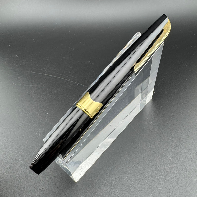 Platinum Black & Gold Pocket Fountain Pen 14K Gold Fine Nib