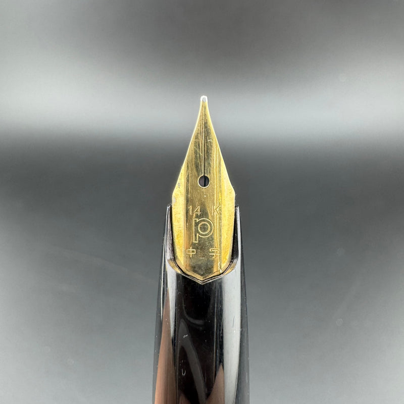 Platinum Black & Gold Pocket Fountain Pen 14K Gold Medium Nib