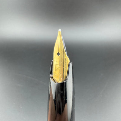 Platinum Black & Gold Pocket Fountain Pen 14K Gold Medium Nib