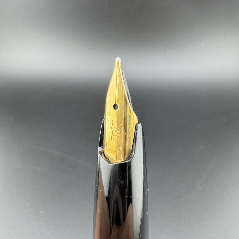 Platinum Black & Gold Pocket Fountain Pen 14K Gold Medium Nib