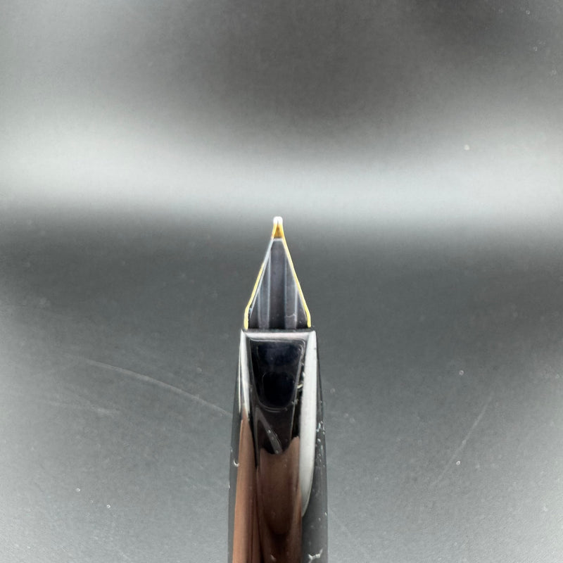 Platinum Black & Gold Pocket Fountain Pen 14K Gold Medium Nib