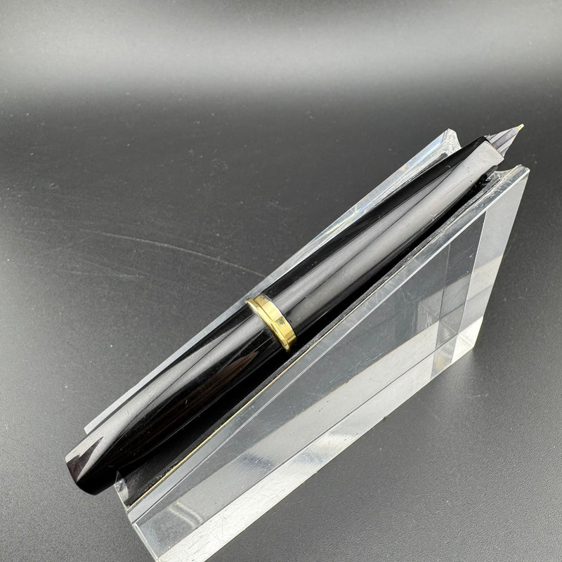 Platinum Black & Gold Pocket Fountain Pen 14K Gold Medium Nib