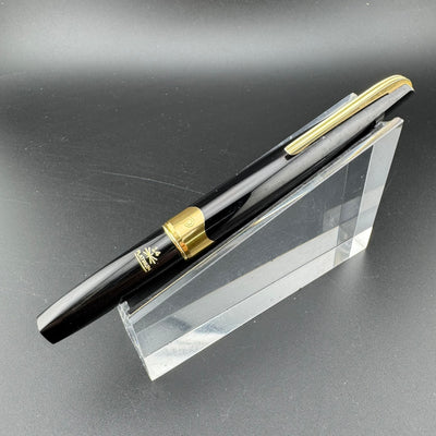 Platinum Black & Gold Pocket Fountain Pen 14K Gold Medium Nib
