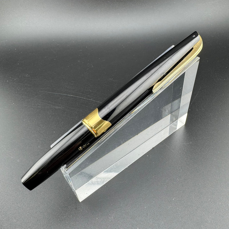 Platinum Black & Gold Pocket Fountain Pen 14K Gold Medium Nib
