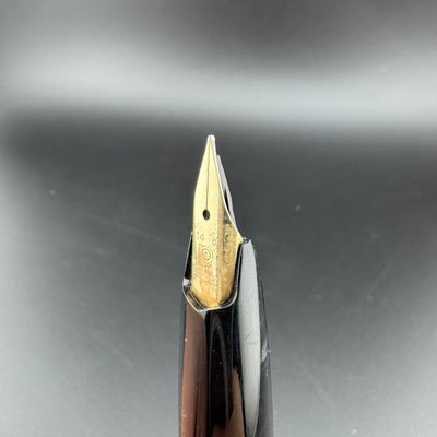 Platinum Black & Gold Pocket Fountain Pen 14K Gold Fine Nib