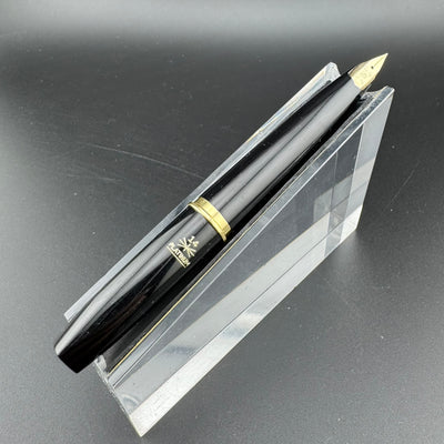 Platinum Black & Gold Pocket Fountain Pen 14K Gold Fine Nib