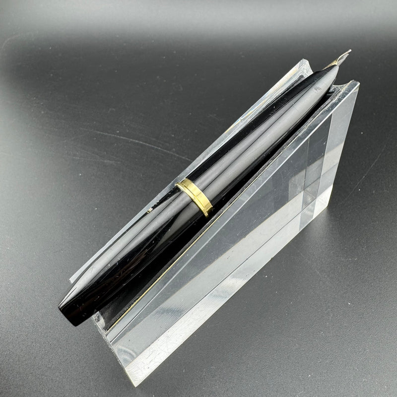 Platinum Black & Gold Pocket Fountain Pen 14K Gold Fine Nib