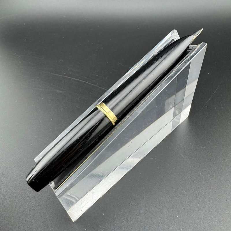 Platinum Black & Gold Pocket Fountain Pen 14K Gold Fine Nib