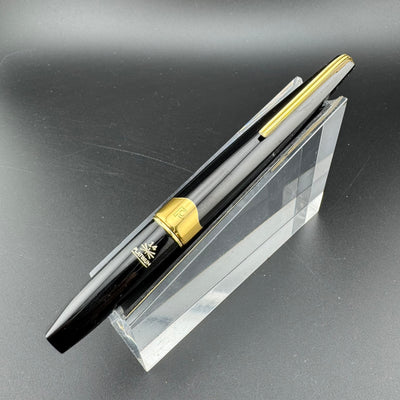Platinum Black & Gold Pocket Fountain Pen 14K Gold Fine Nib