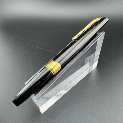 Platinum Black & Gold Pocket Fountain Pen 14K Gold Fine Nib