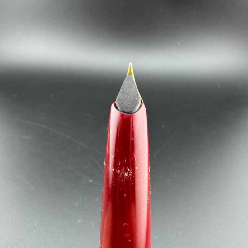 Montblanc No. 121 Burgundy Transitional Fountain Pen 18K Gold EF Nib