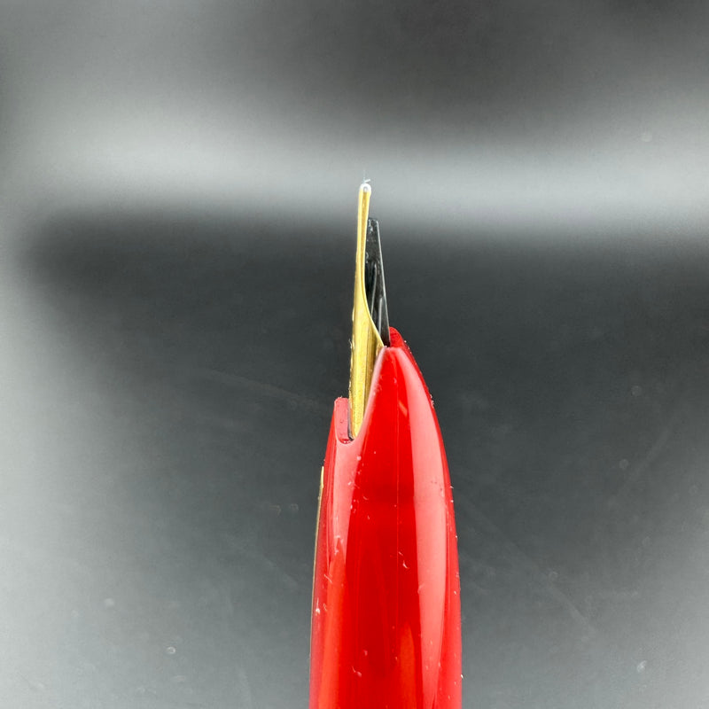 Platinum Red Leather Sheepskin Fountain Pen 18K Gold Soft-Fine Nib