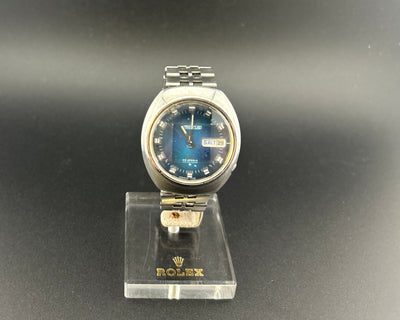 Seiko 5 Actus Ref. 6106-7590 Men's Automatic Watch Blue Dial Faceted Crystal