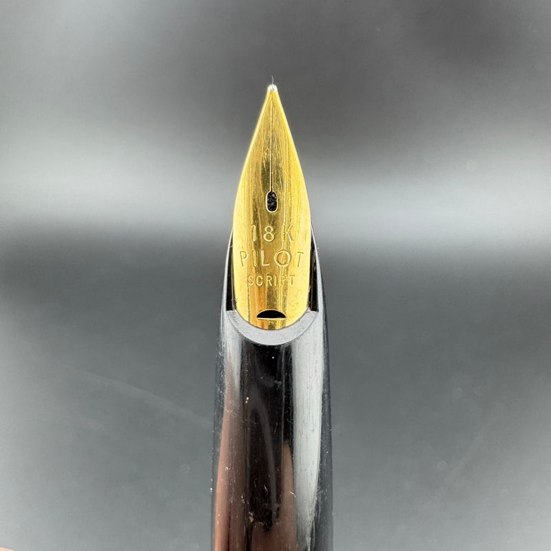 Pilot Elite Black & Gold Pocket Fountain Pen 18K Gold Script Nib