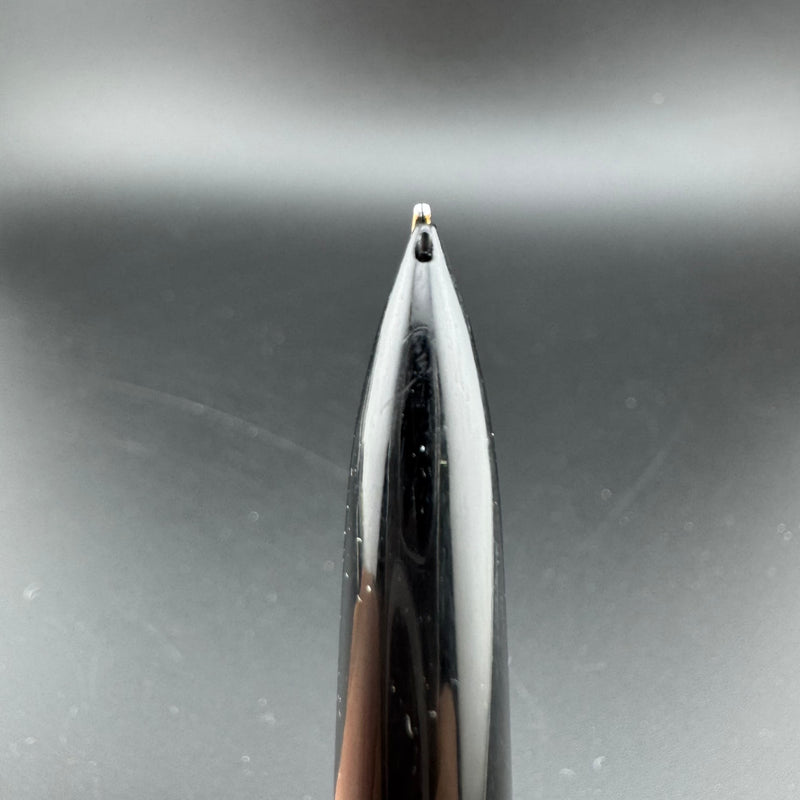 Pilot Elite Black & Gold Pocket Fountain Pen 18K Gold Manifold Nib Dec 1969