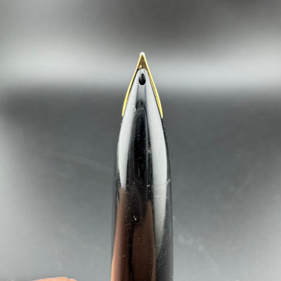 Pilot Elite Black & Gold Pocket Fountain Pen 18K Gold Script Nib Jan 1970