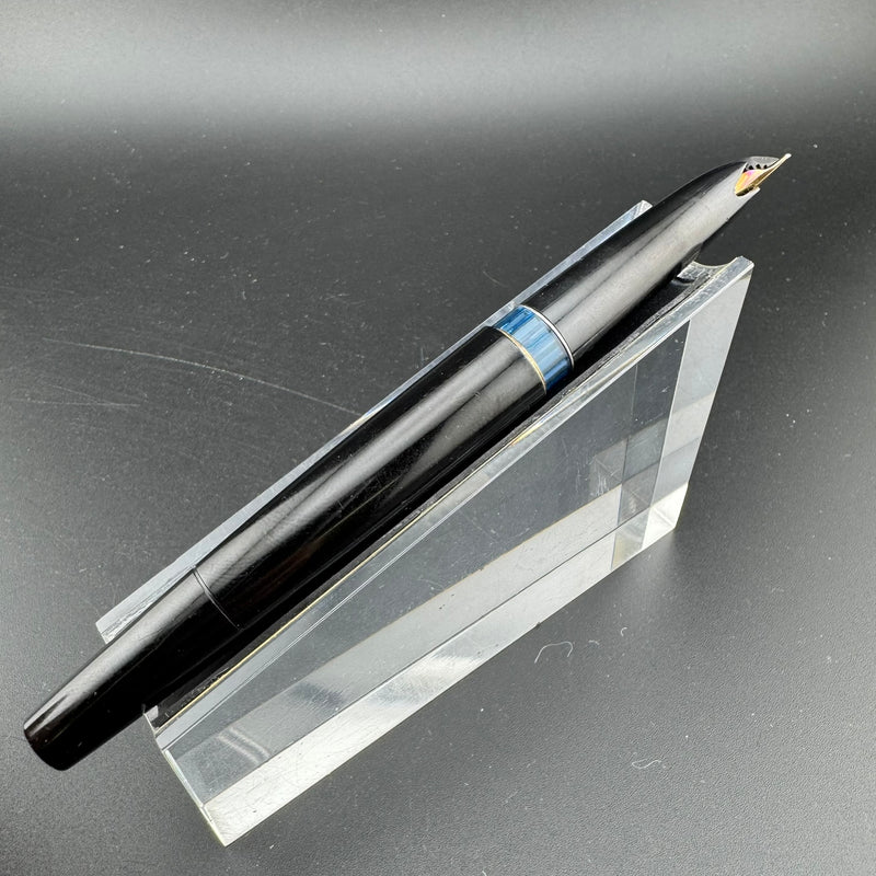 Montblanc No. 22 Black Resin Fountain Pen 14C Gold Fine Nib For Repair