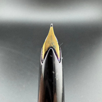 Montblanc No. 24 Black Resin Fountain Pen 14C Gold Fine Nib Serviced