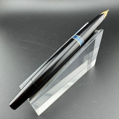 Montblanc No. 24 Black Resin Fountain Pen 14C Gold Fine Nib Serviced