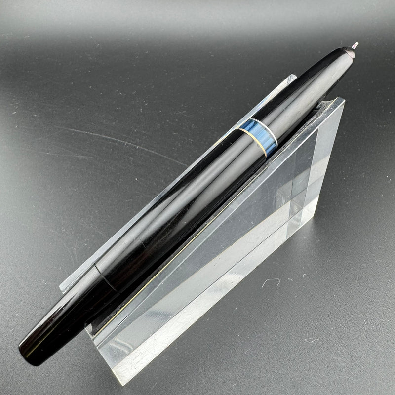 Montblanc No. 24 Black Resin Fountain Pen 14C Gold Fine Nib Serviced