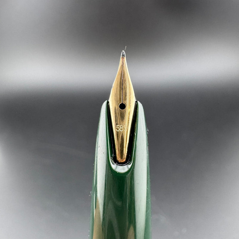 Montblanc No. 32 Green Resin Fountain Pen 14K Gold Extra-Fine Nib Serviced