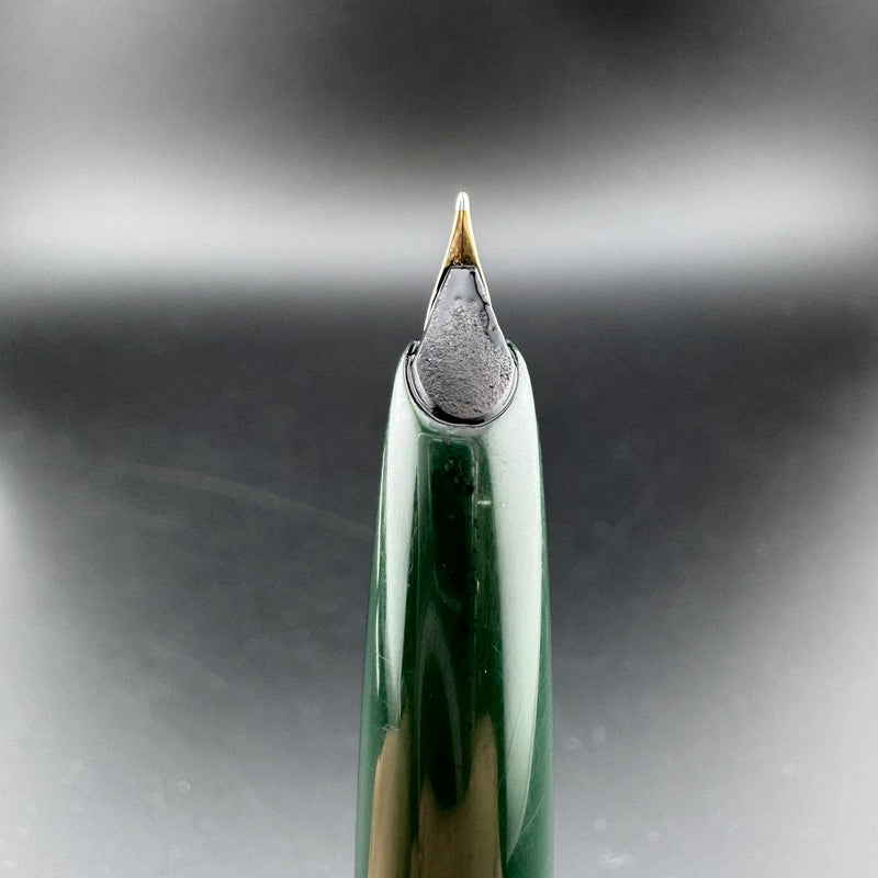 Montblanc No. 32 Green Resin Fountain Pen 14K Gold Extra-Fine Nib Serviced