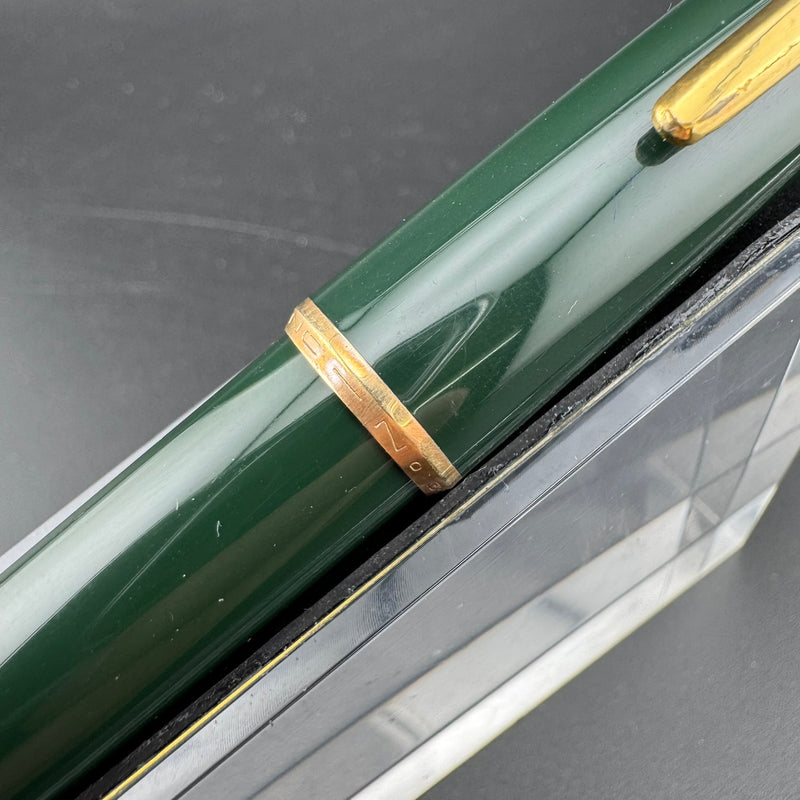 Montblanc No. 32 Green Resin Fountain Pen 14K Gold Extra-Fine Nib Serviced