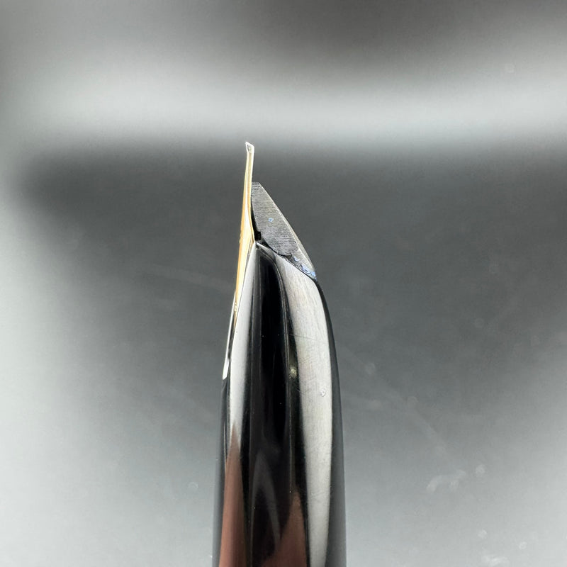 Montblanc No. 34 Black Resin Fountain Pen 14K Gold Fine Nib Serviced