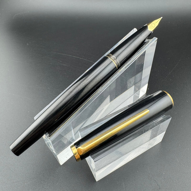 Montblanc No. 221P Black Resin Fountain Pen 14K Gold Extra-Fine Nib