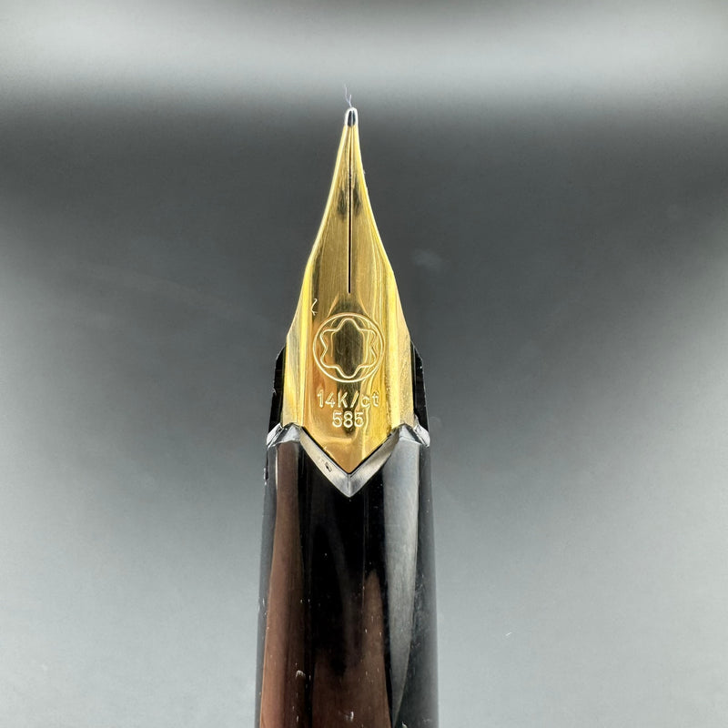 Montblanc No. 221P Black Resin Fountain Pen 14K Gold Extra-Fine Nib