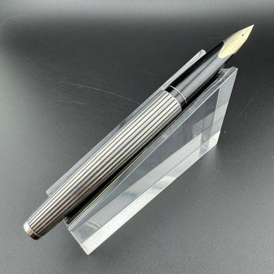 Pilot Custom K-500SS Black Stripe Fountain Pen 18K White Gold EF Nib
