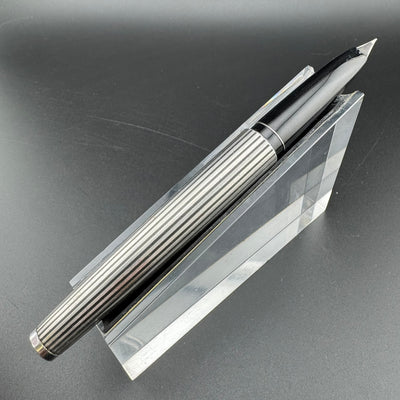 Pilot Custom K-500SS Black Stripe Fountain Pen 18K White Gold EF Nib