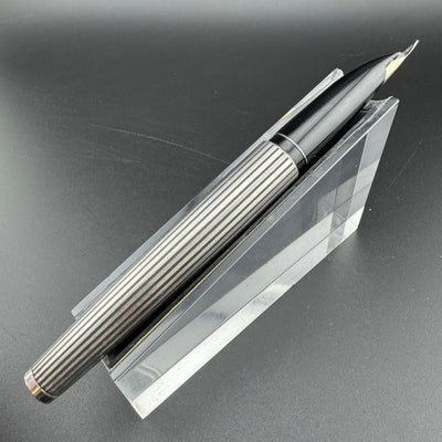 Pilot Custom K-500SS Black Stripe Fountain Pen 18K White Gold EF Nib