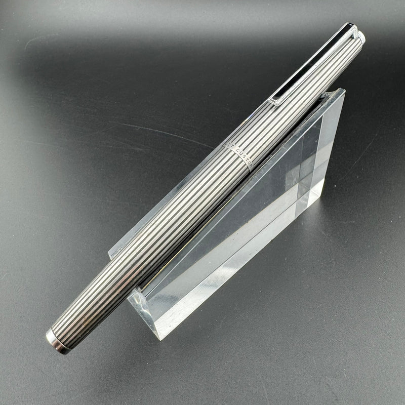 Pilot Custom K-500SS Black Stripe Fountain Pen 18K White Gold EF Nib