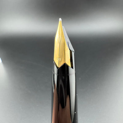 Montblanc No. 221 Black Resin Fountain Pen 14K Gold Extra-Fine Nib Serviced