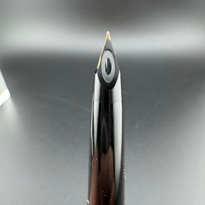 Montblanc No. 221 Black Resin Fountain Pen 14K Gold Extra-Fine Nib Serviced