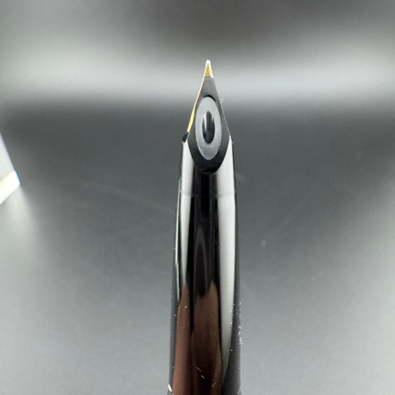 Montblanc No. 221 Black Resin Fountain Pen 14K Gold Extra-Fine Nib Serviced