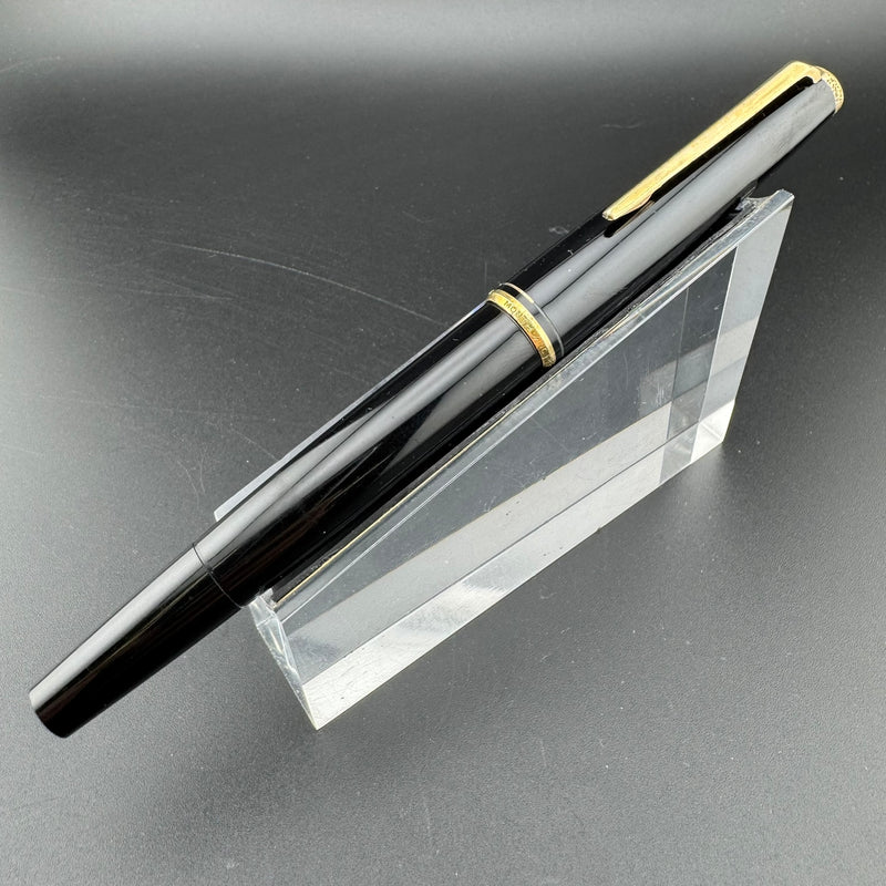 Montblanc No. 221 Black Resin Fountain Pen 14K Gold Extra-Fine Nib Serviced