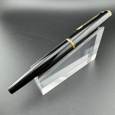 Montblanc No. 221 Black Resin Fountain Pen 14K Gold Extra-Fine Nib Serviced