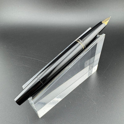 Montblanc No. 221 Black Resin Fountain Pen 14K Gold Extra-Fine Nib Serviced